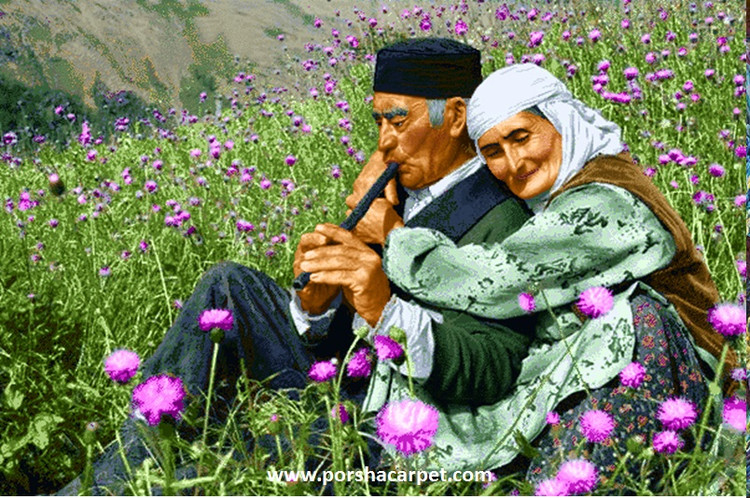 نخ ونقشه تابلوفرش طرح مینیاتوری کد1839