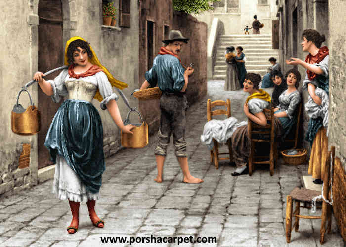 نخ ونقشه تابلوفرش طرح فرانسوی کد456486 (15)