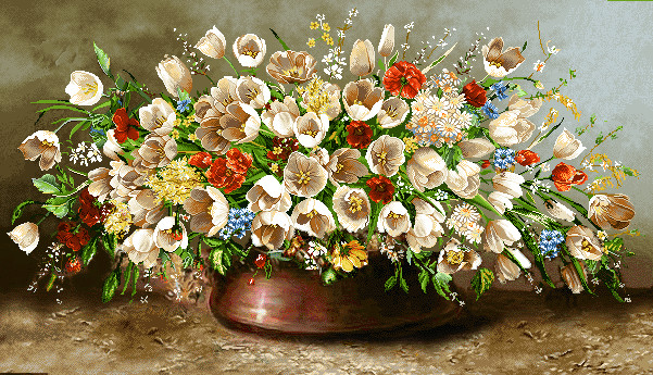 نخ ونقشه تابلوفرش طرح گل وگلدان کد93655500