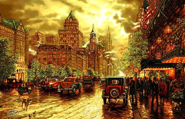 نخ ونقشه تابلوفرش طرح منظره کد20-56-05