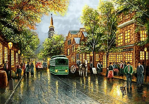 نخ ونقشه تابلوفرش طرح منظره کد20-55--56