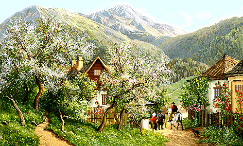 نخ ونقشه تابلوفرش طرح منظره کدbahar kohestan