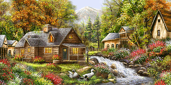 نخ ونقشه تابلوفرش طرح منظره کد1 (152)