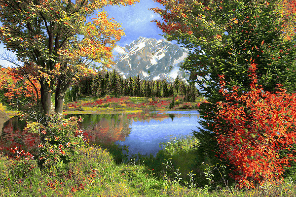 نخ ونقشه تابلوفرش طرح منظره کد1 (1556)