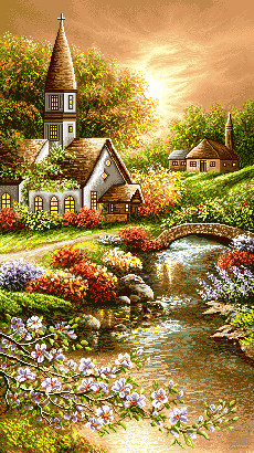 نخ ونقشه تابلوفرش طرح منظره کد1 (860)
