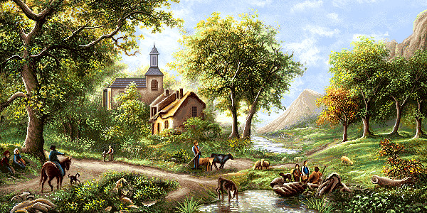 نخ ونقشه تابلوفرش طرح منظره کد1 (861)