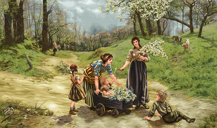 نخ ونقشه تابلوفرش طرح فرانسوی کد 1 (1600)