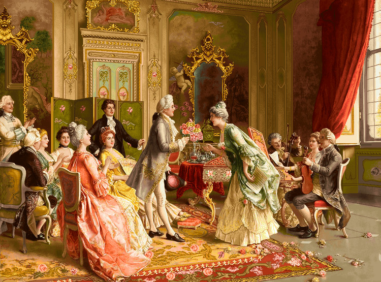 نخ ونقشه تابلوفرش طرح فرانسوی کدخاستگاری
