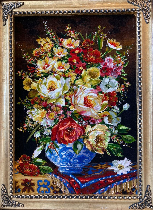 تابلوفرش دستباف گل گلدان کد2277