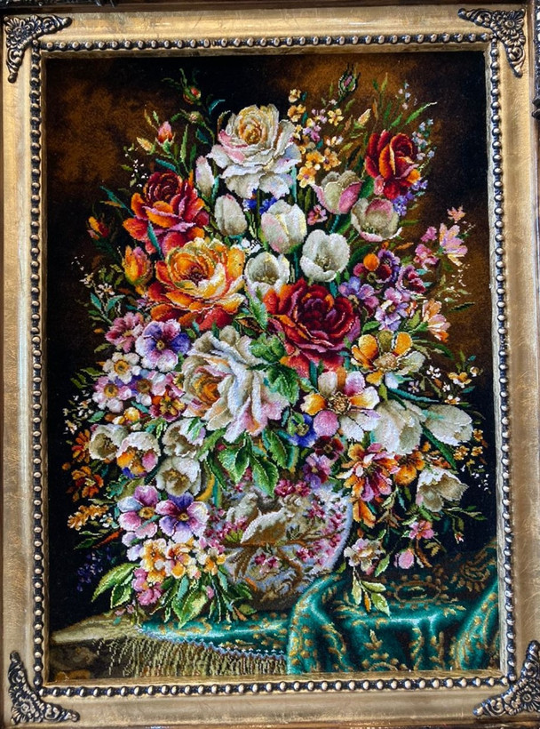 تابلوفرش دستباف گل گلدان کد2280