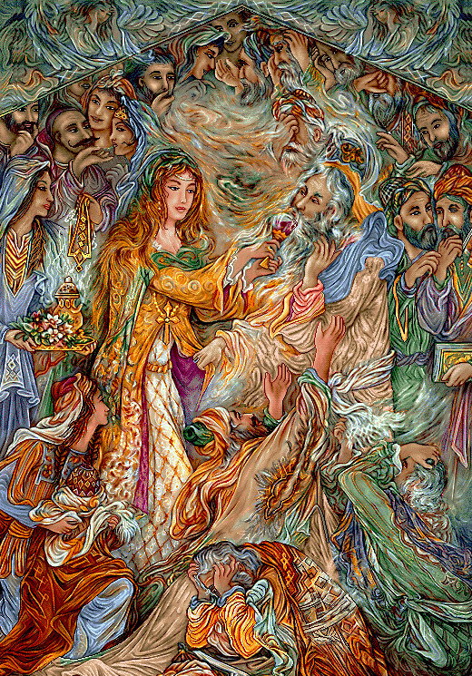 نخ ونقشه تابلوفرش طرح مینیاتوری کد1 (614)