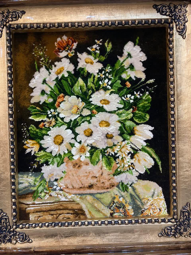 تابلوفرش دستباف گل گلدان کد2327