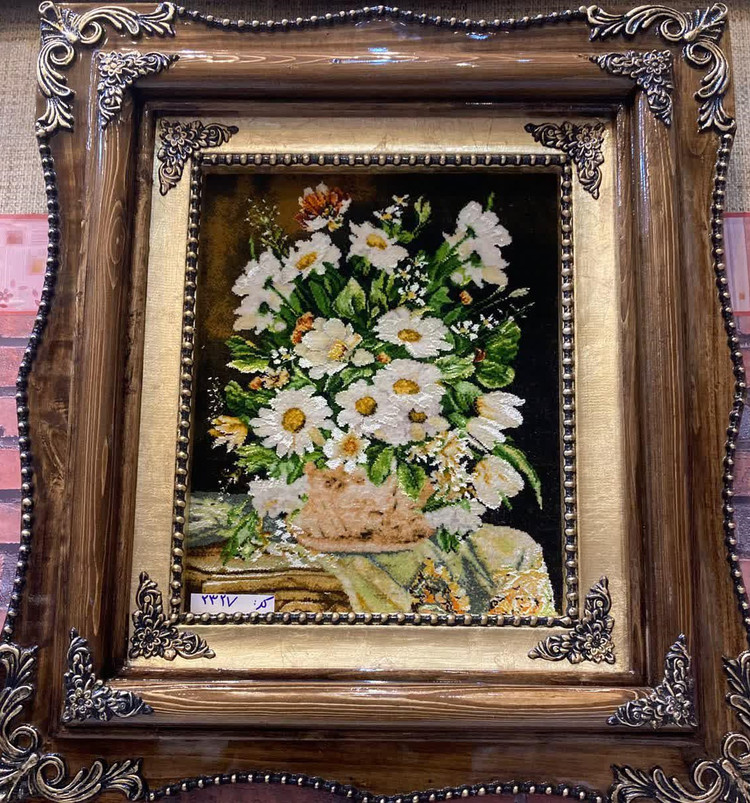 تابلوفرش دستباف گل گلدان کد2327