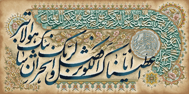 نخ ونقشه تابلوفرش طرح ایات قرانی کد 2734