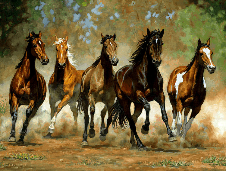 نخ ونقشه تابلوفرش طرح حیوانات کد86 (2)