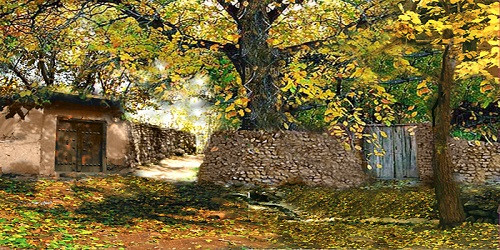 نخ ونقشه تابلوفرش طرح منظره کد1 (114)